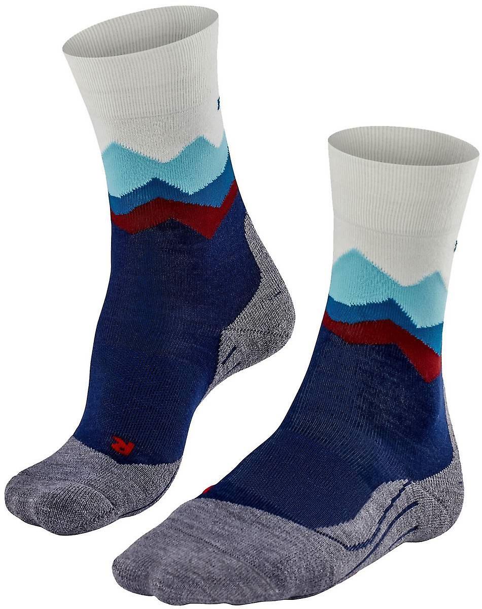Falke Capsule Trekking TK2 Crest Socks - Dark Night Blue/White/Grey
