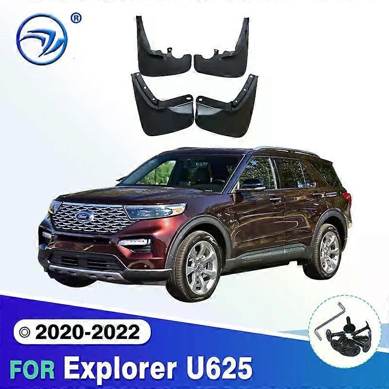 Exquisite 4x Schmutzfänger für Ford Explorer U625 2020-2022 2021 Anti-Splash Upguards Schmutzfänger Kotflügel Kotflügel Vorderräder Hinterräder Zubehör