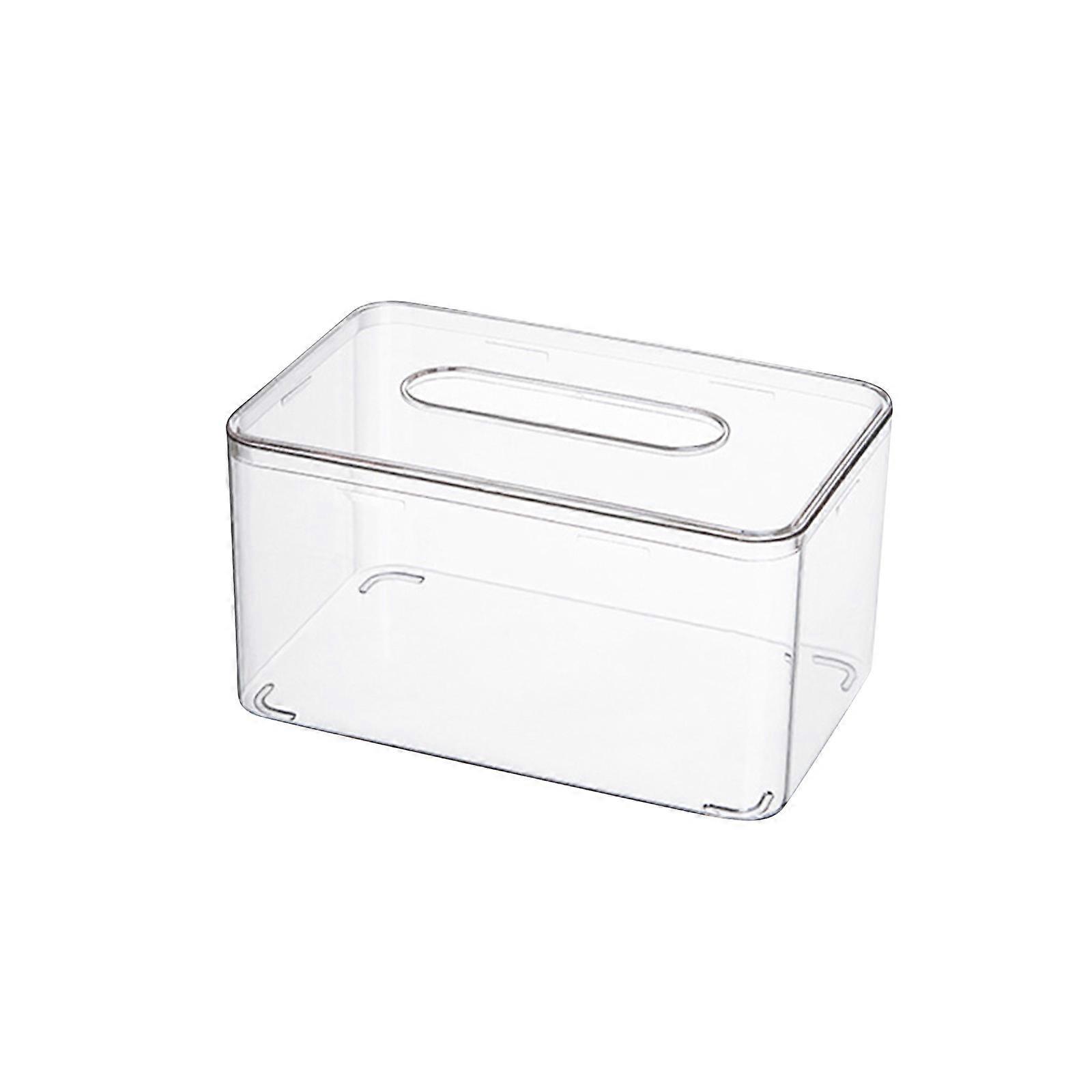 Living Room Napkin Storage Box Fashion Design Transparent Container Large Capacity Multifunction Napkin Box For Home