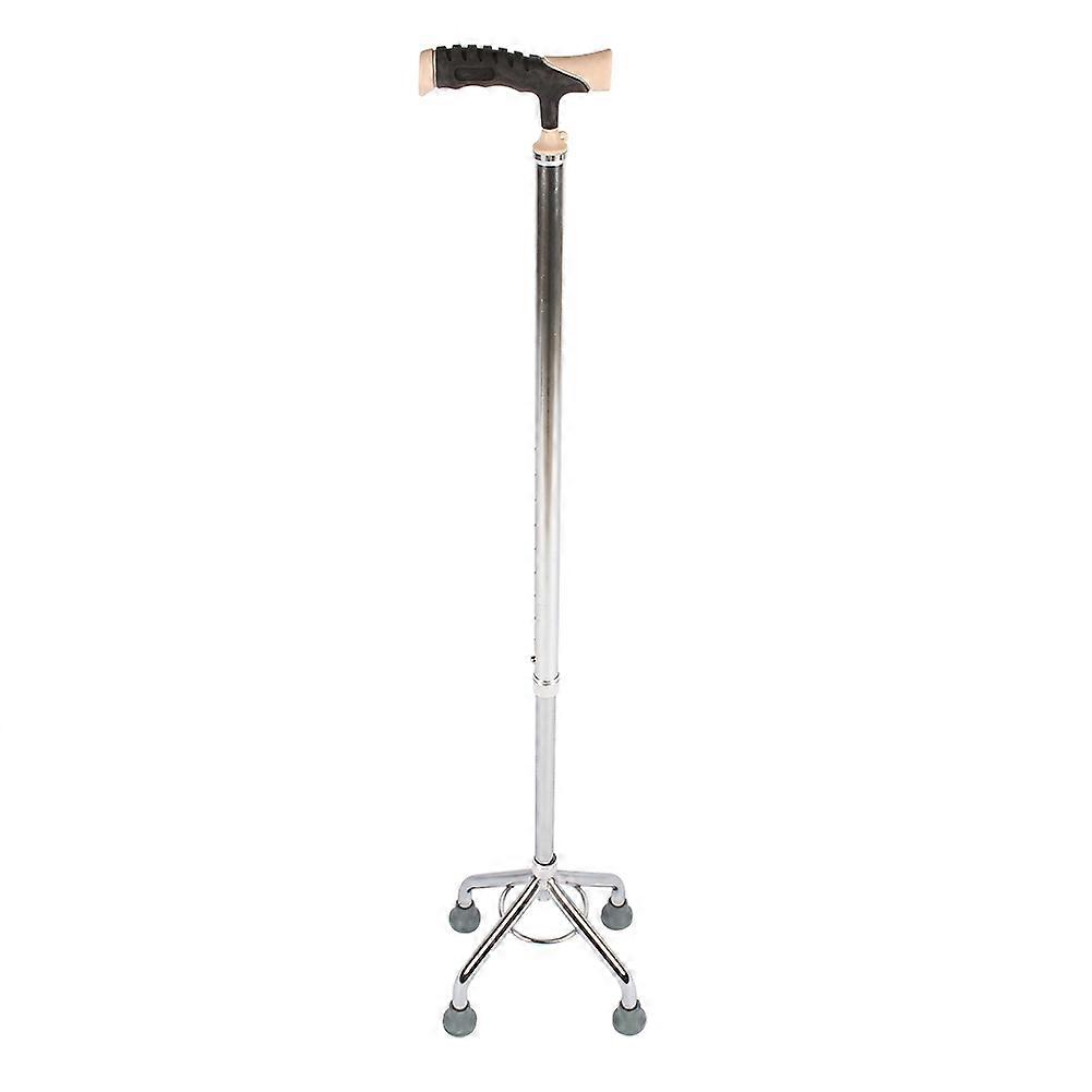 Adjustable Non-Slip Metal Cane Crutch for Elderly and Disabled, Four-Legged Design, Height Adjustable, Sturdy Support