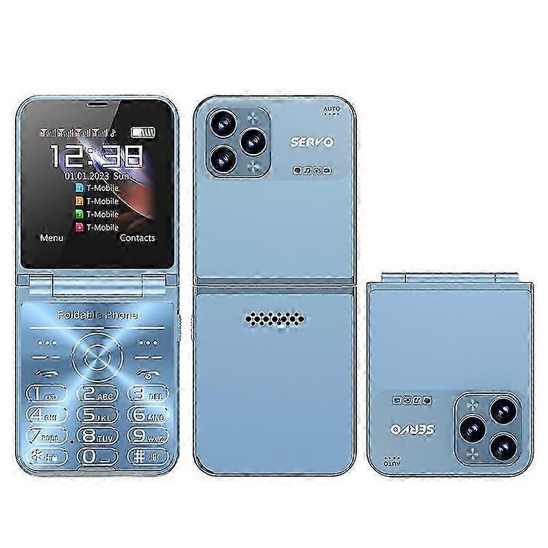 Servo Flilo7 Quad Sim Flip Foldable 2g Phone For Elderly