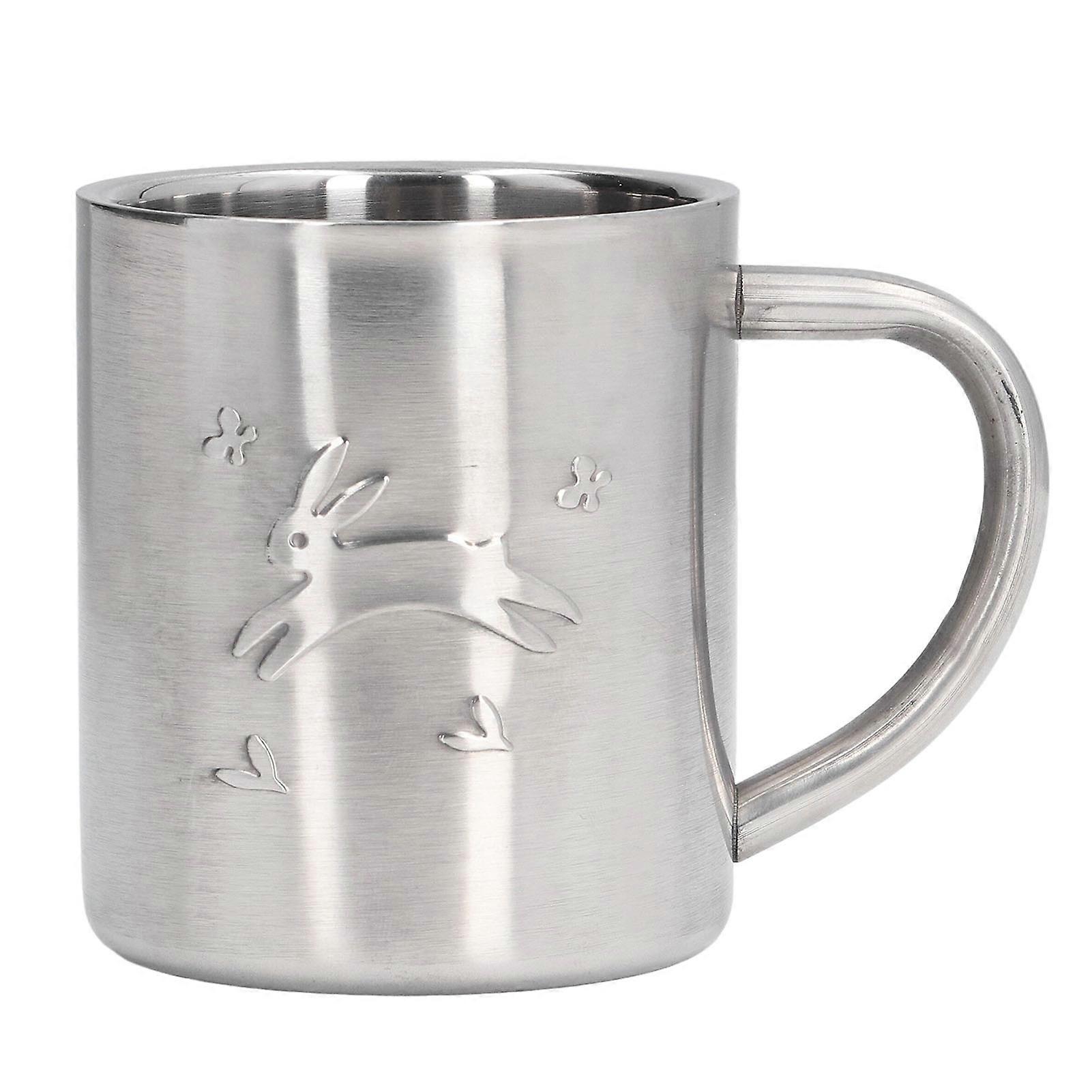 220ml Stainless Steel Mug With Double Wall Insulation And Handle For Office And Student Use