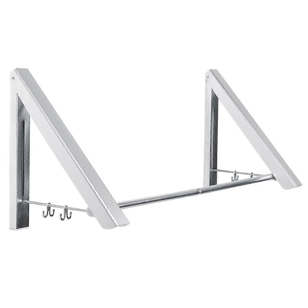 Folding Aluminum Wall-Mounted Clothes Drying Rack, Adjustable, Rust-Resistant, Space-Saving Laundry Drying Rack
