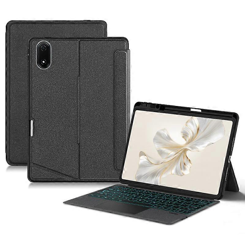 For Honor Pad 9 Pro Leather Case+Bluetooth Keyboard with Backlight Trackpad