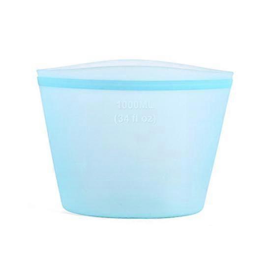 Silicone Food Storage Bag BPA Free Heat-Resistant Stand-Up Design Microwave Oven Safe