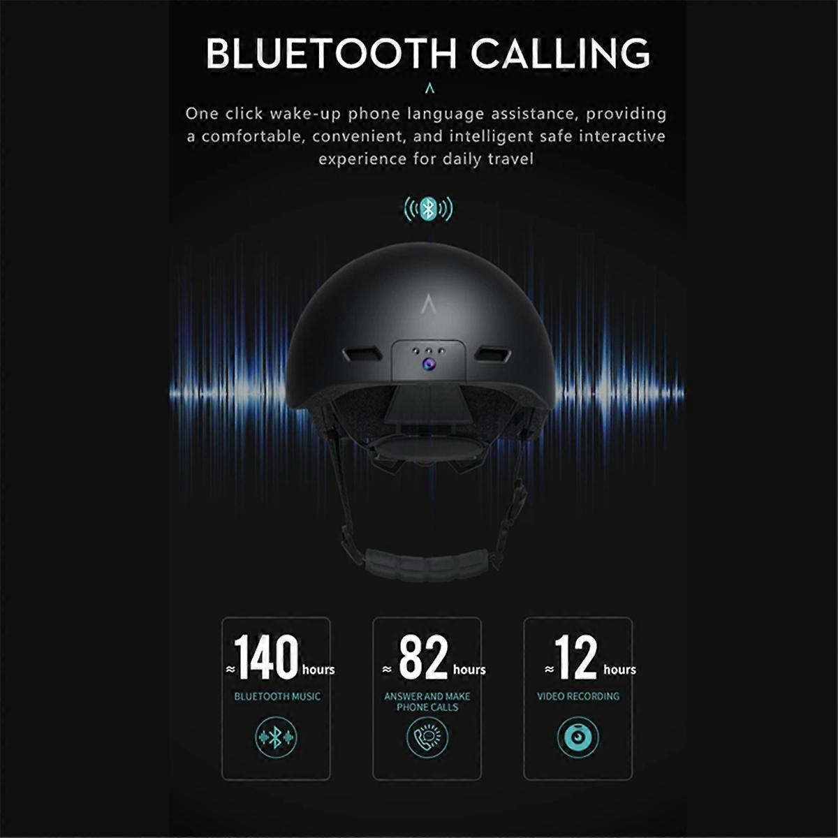 Bluethooth Helmet Recorder Camera with Action Camera-White