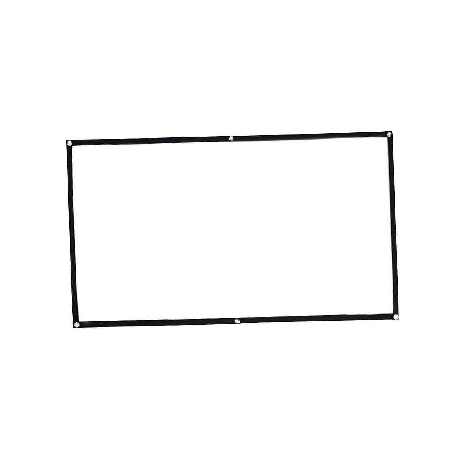 Movie Projector Screen 16:9 Easy to Install White Projector Curtain Projection