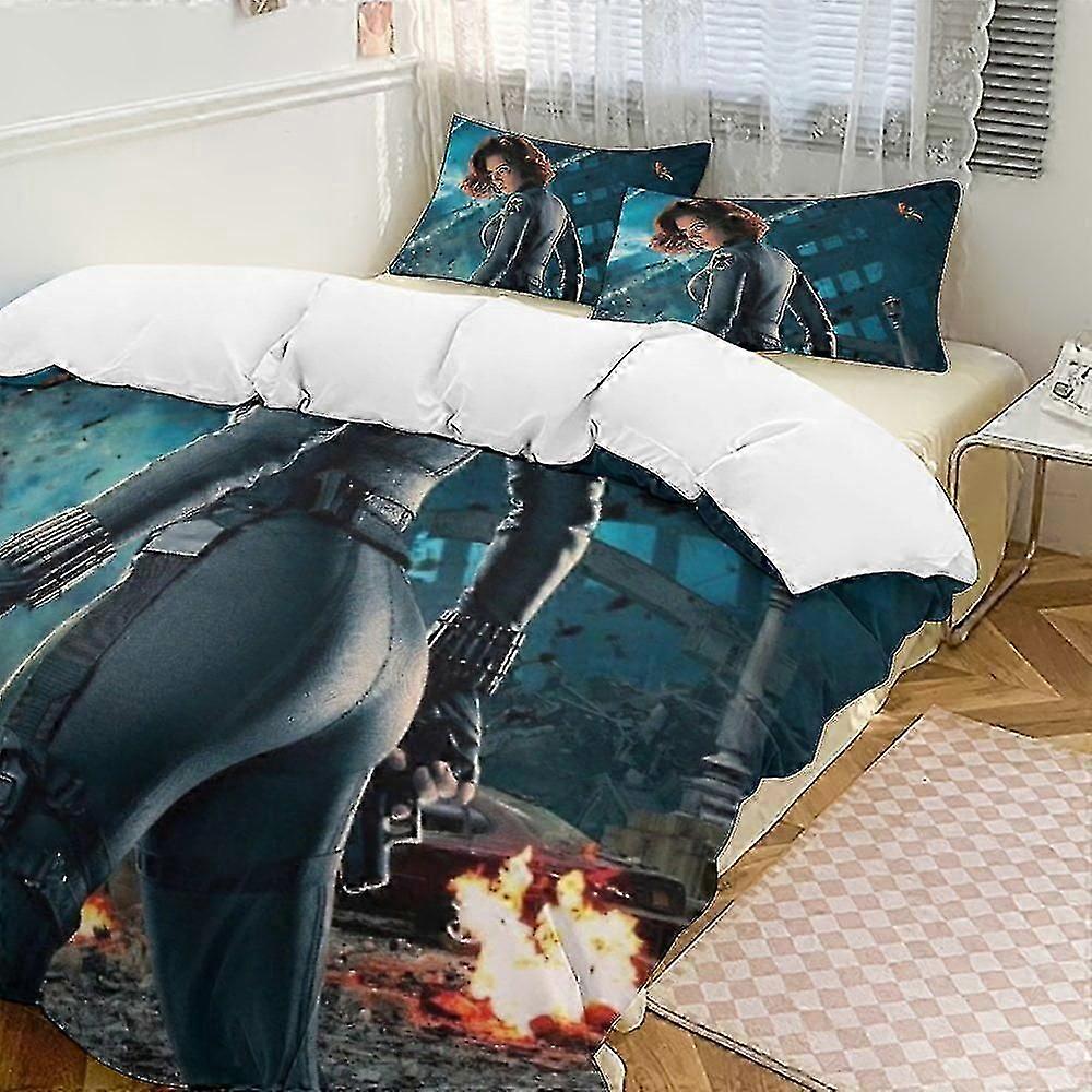 o2223 Prześcieradła Blk Widow Bedding Comforter Se, 3-częściowy komplet pościeli Soft Wa Zestaw pościeli do sypialni na cały sezon (1 poszewka na kołdrę i 2 poszewki na poduszki) Łóżko Ona