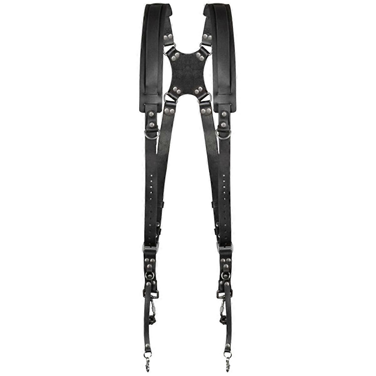 Double Shoulder Camera Strap Adjustable Camera Shoulder Belt Portable Shoulder Harness Outdoor Photography Tools Black
