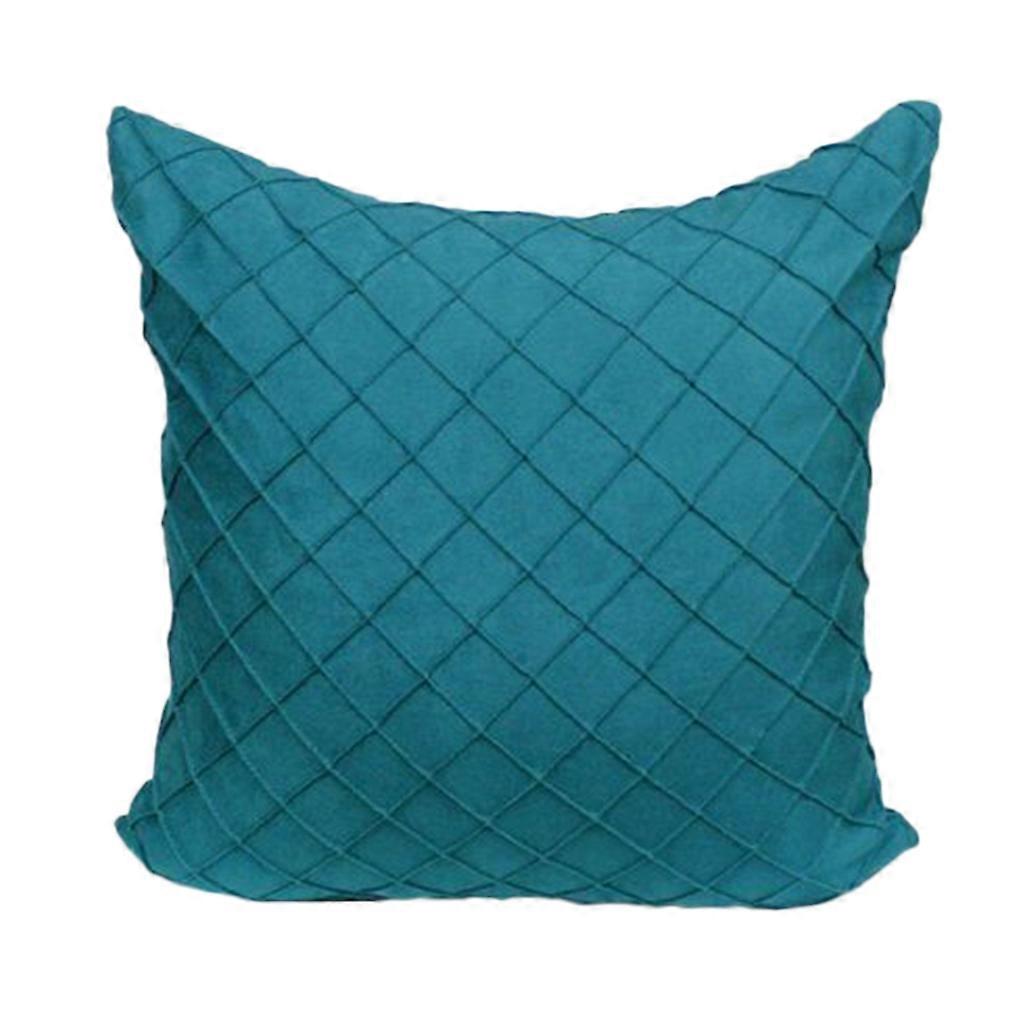 Solid Throw Pillow Covers 3D Embossment Print Effect Geometric Diamond Pattern