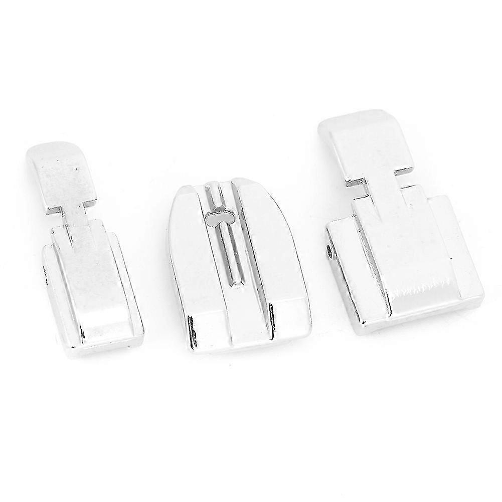 3stk usynlig lynlåsfod rustfrit stål sølv hjemmesymaskine trykfod
