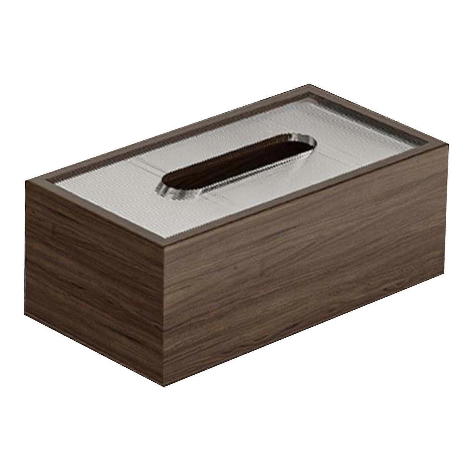 ティッシュボックスカバーホルダーカバー付き木製デスクキッチンバニティカウンタートップ用