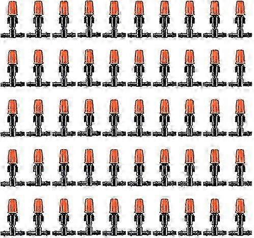 100pcs Adjustable Micro Spray Irrigation Drippers for Garden Fogger Heads with Flow Control