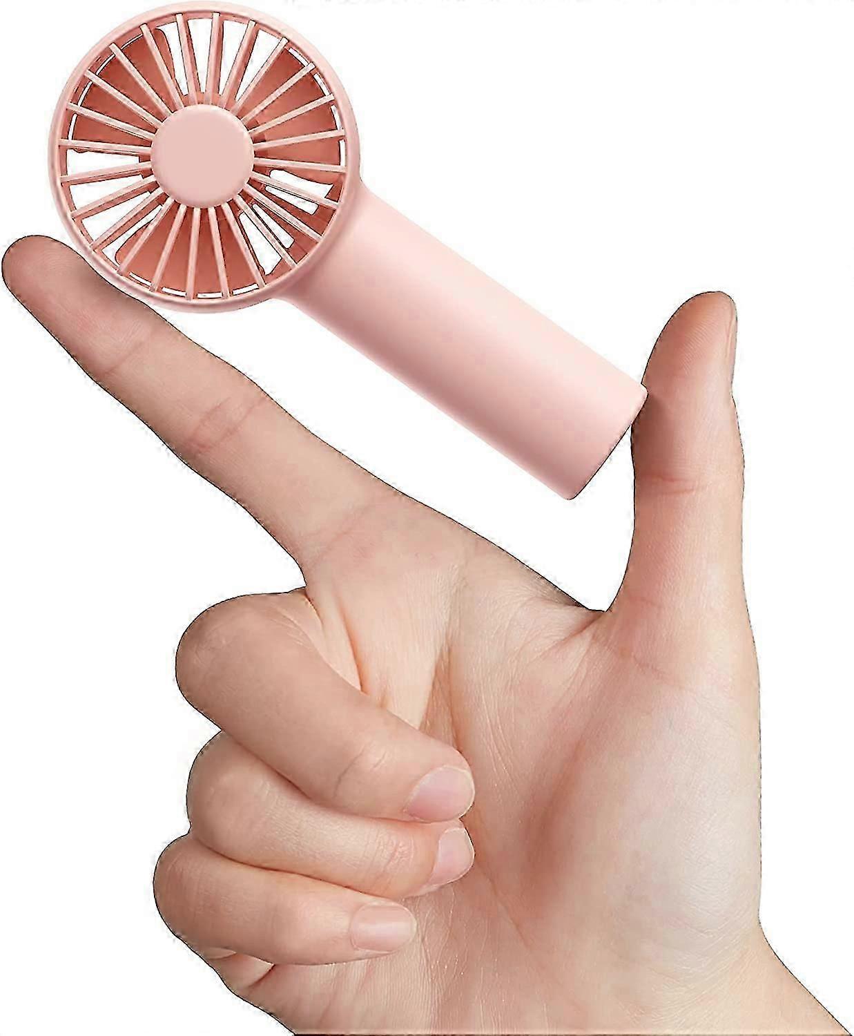 Mini Portable Battery Operated Fan with 2000mAh BatteryUSB Powered3 SpeedsRechargeable-Pink