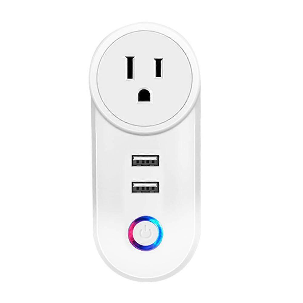 3 Outlets Smart Plug with Wi-Fi Connectivity, Voice Control, and Energy Monitoring for Home Automation