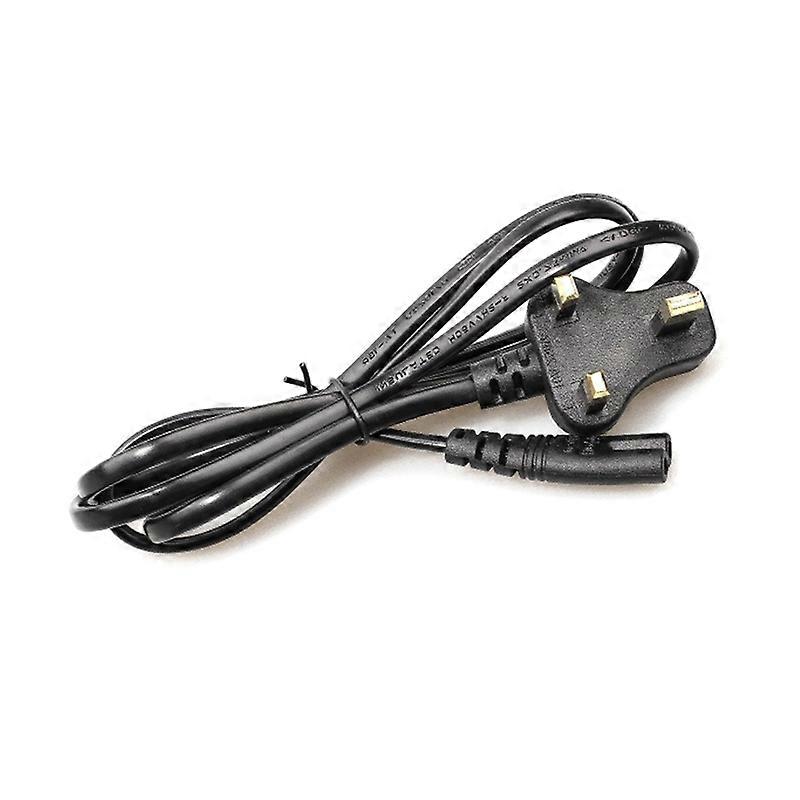2 Prong Style Small UK Notebook Power Cord, Longueur: 1.2M (Noir)