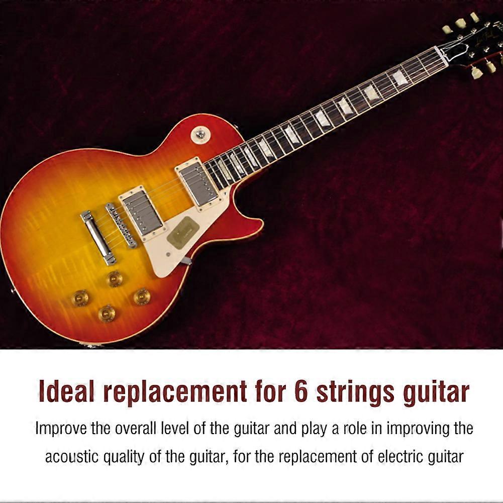 2Pcs White Artificial Bone Tone Bridge Nut for 6 String Guitar