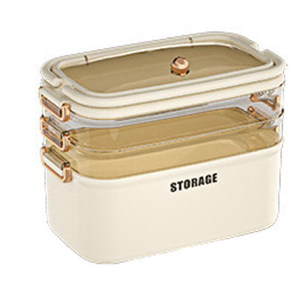 Portable Medicine Organizer Kit with Multi-Layer Plastic Storage for Home Use