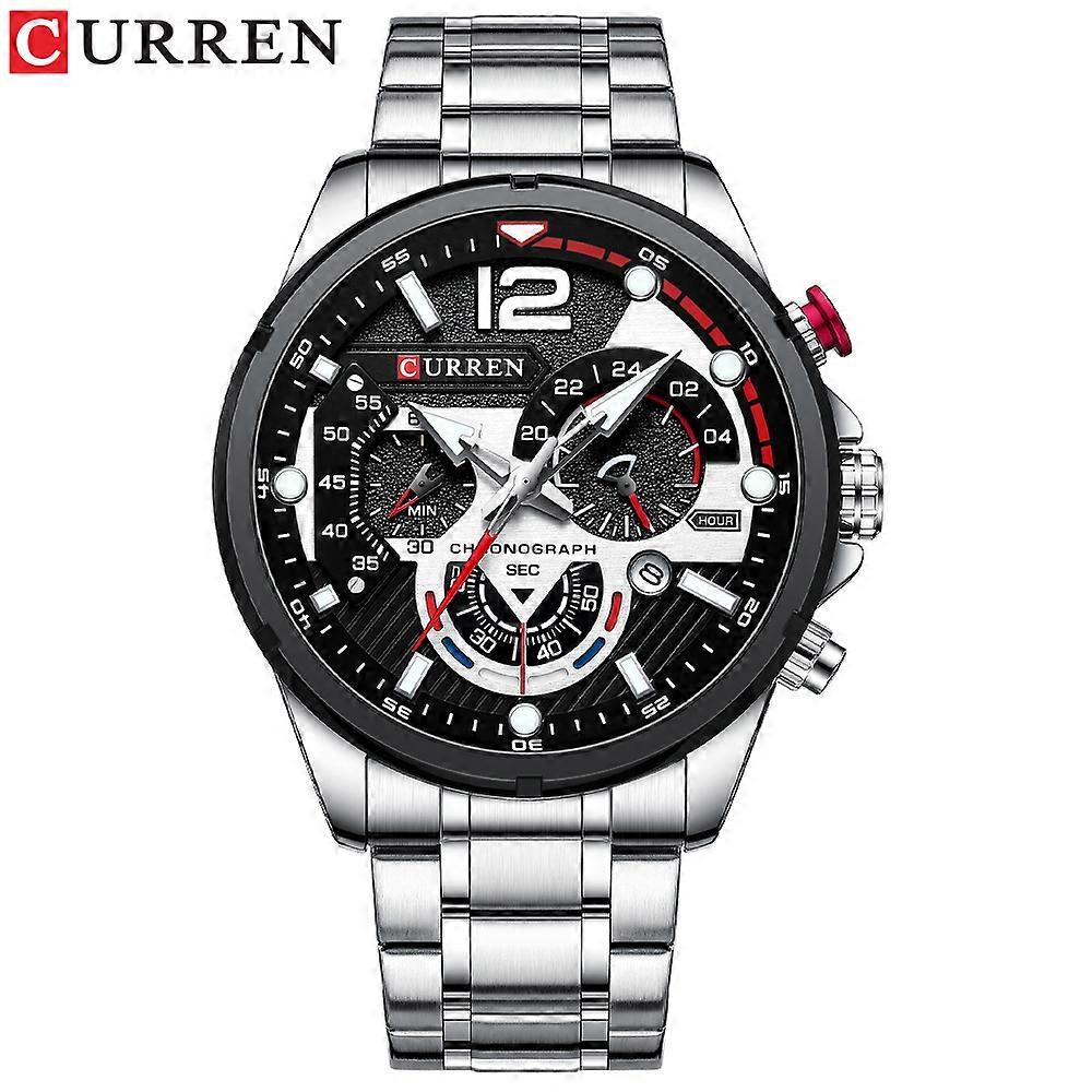 CURREN Casual Business Chronograph Waterproof Stainless Steel Watch Mens New Luxury Fashion Quartz Men wristwatch часы мужские