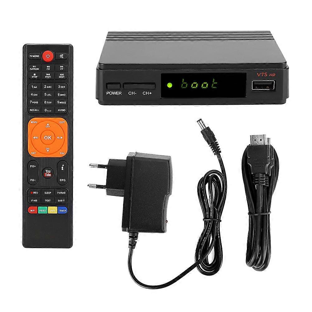 DVB-S/S2 HD Set Top Box TV Box Media Player with Remote Controller (EU 110-240V)