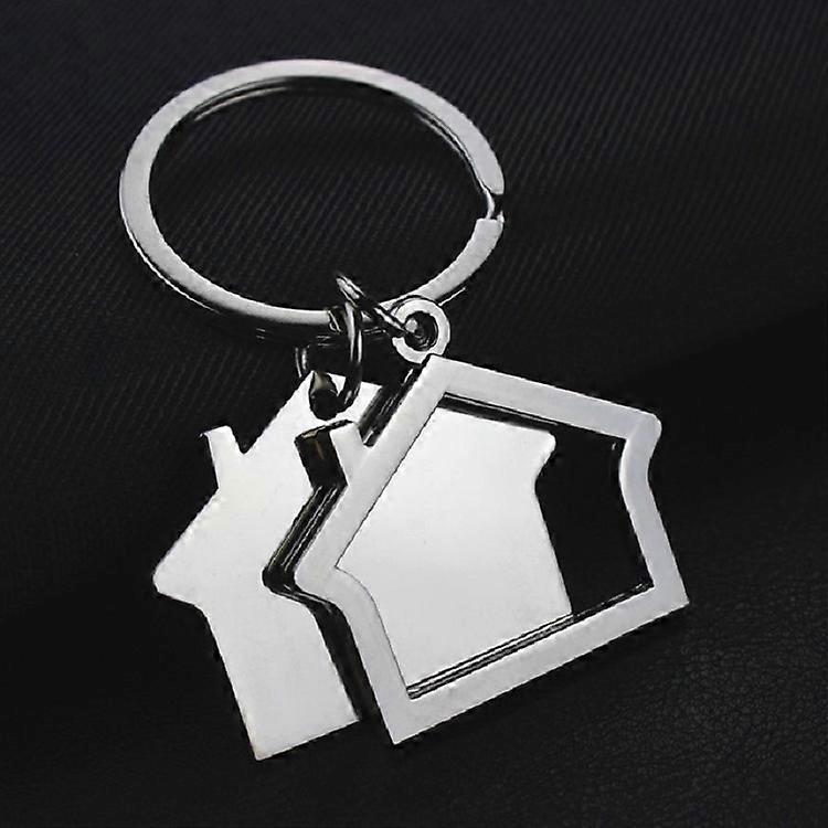 2 PCS Creative House Keychain Cottage Small Gift Pendant House A