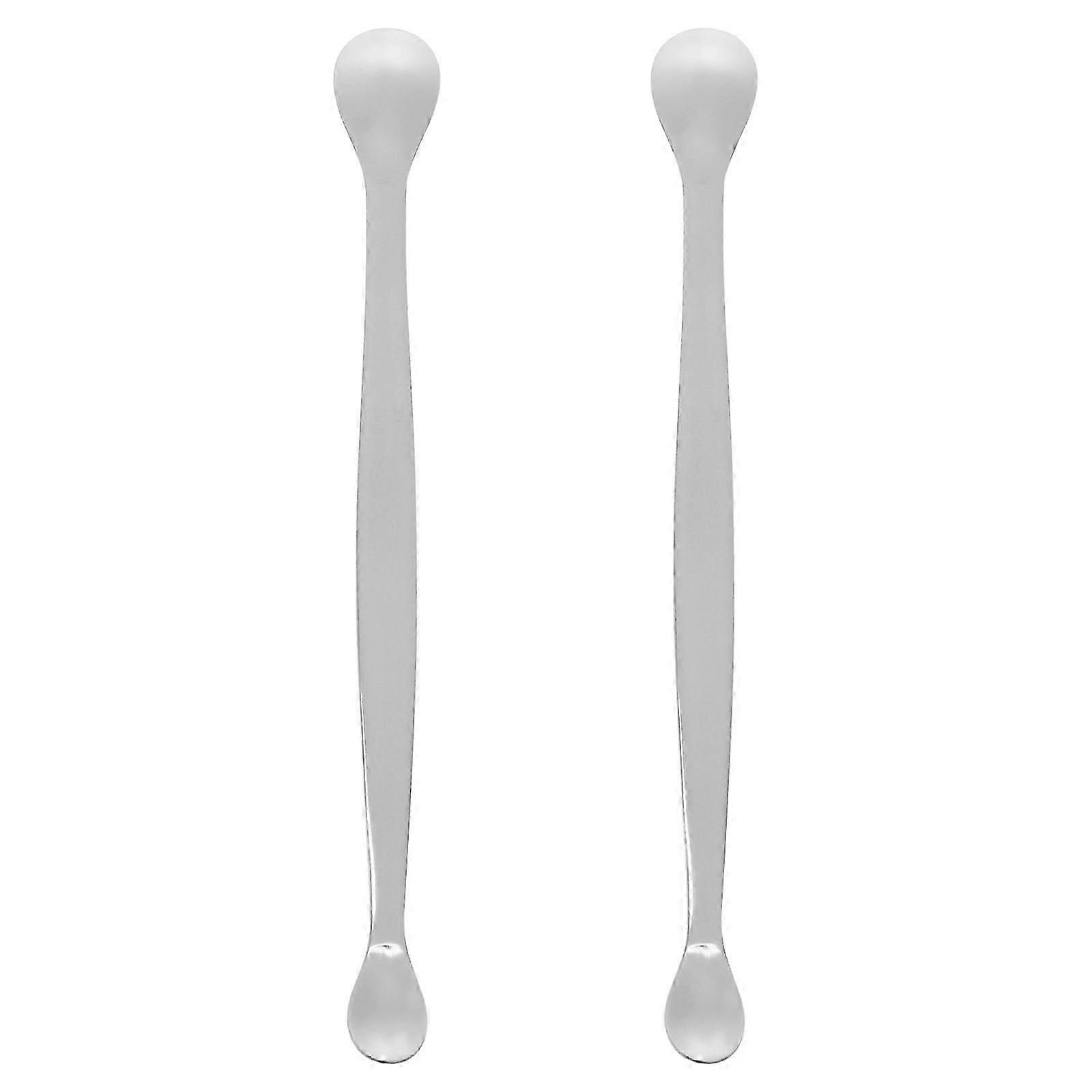 2 Pcs Acier inoxydable Spatule Lab Cuillère Spatule scientifique Spatule Réactif Laboratoire Mélange Spatule Réactif Cuillère