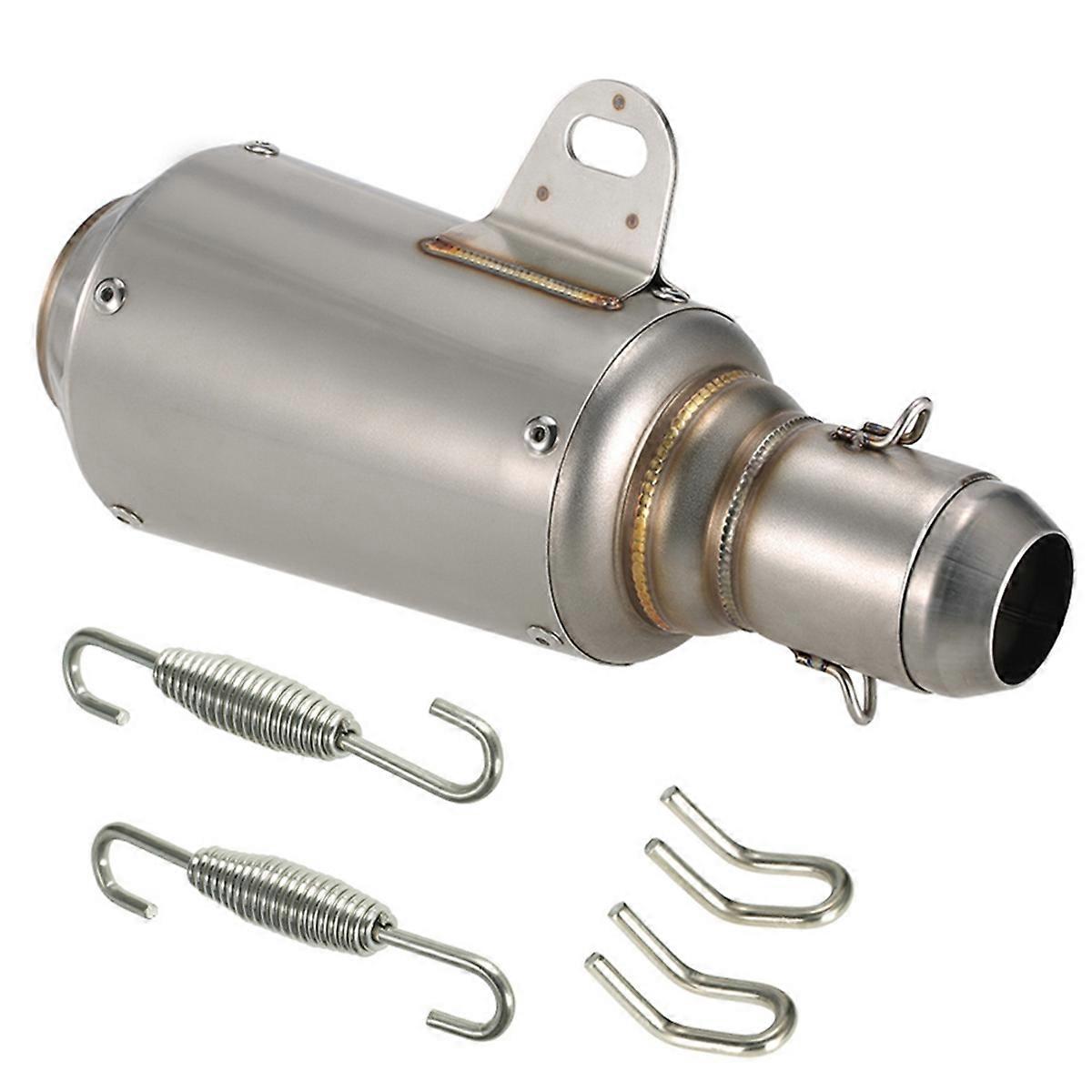 Motorcycle Universal Exhaust Pipe Muffler Adjustable W Spring Hook &Pull Hook for 38mm-51mm Modified