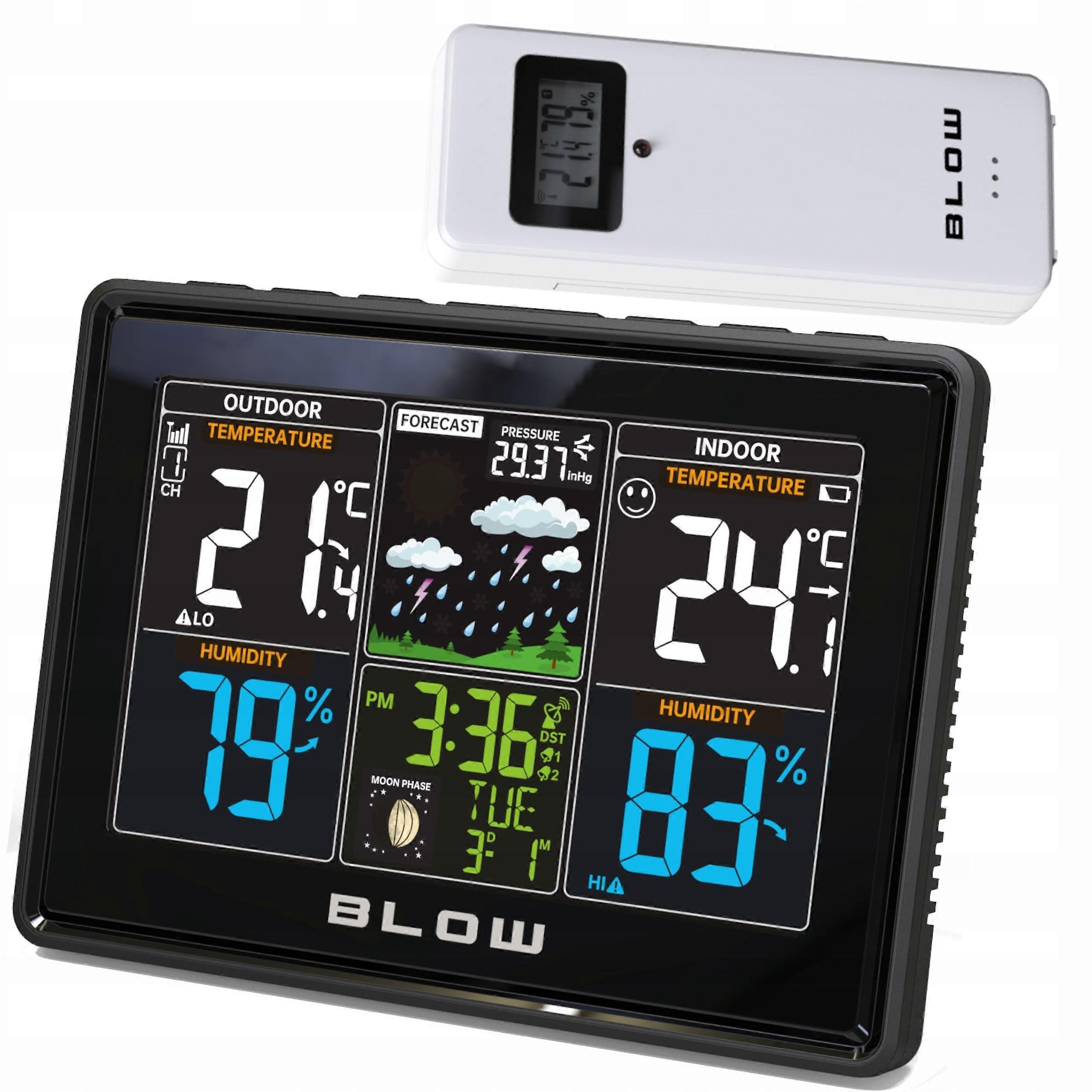 Wireless Weather Station Blow Ws103 Black
