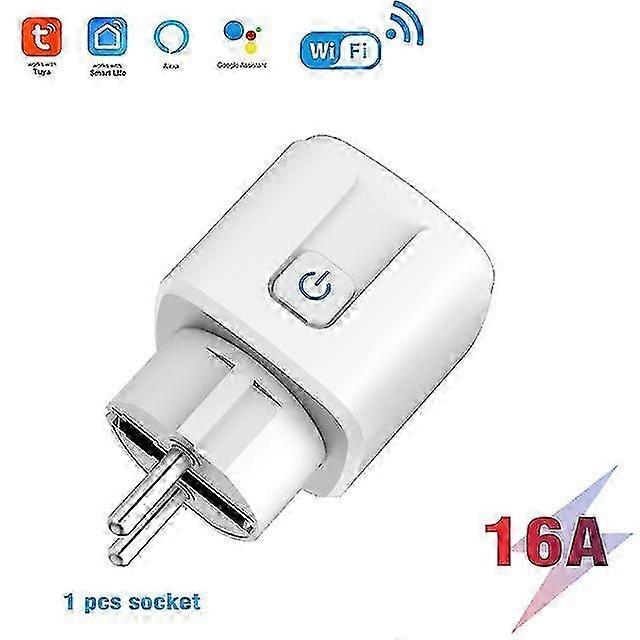 Smart Socket Plug Eu 16a Wifi Smart Home Automation Monitor Timer Electronic Outlet