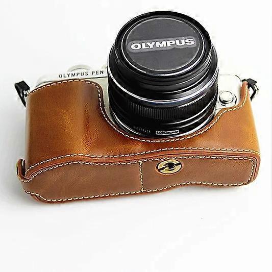 PU Leather Bottom Camera Half Case Bag for Olympus E-PL7/E-PL8/E-PL9