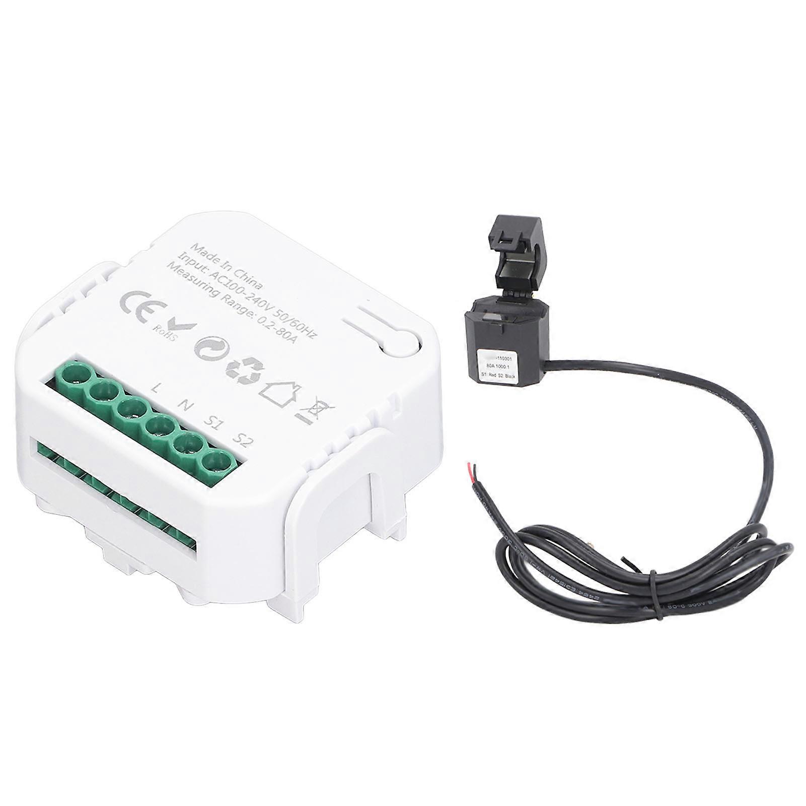 Smart Energy Meter WIFI Power Consumption Monitor Single Phase AC for Tuya