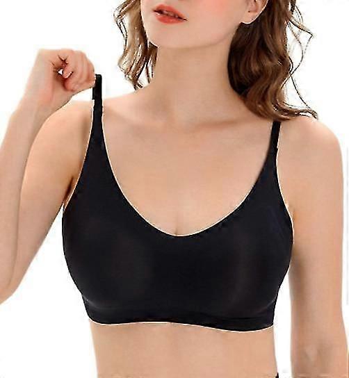 Seamless Wire Free Bras,v Neck Soft And Light Basic Bras For Women