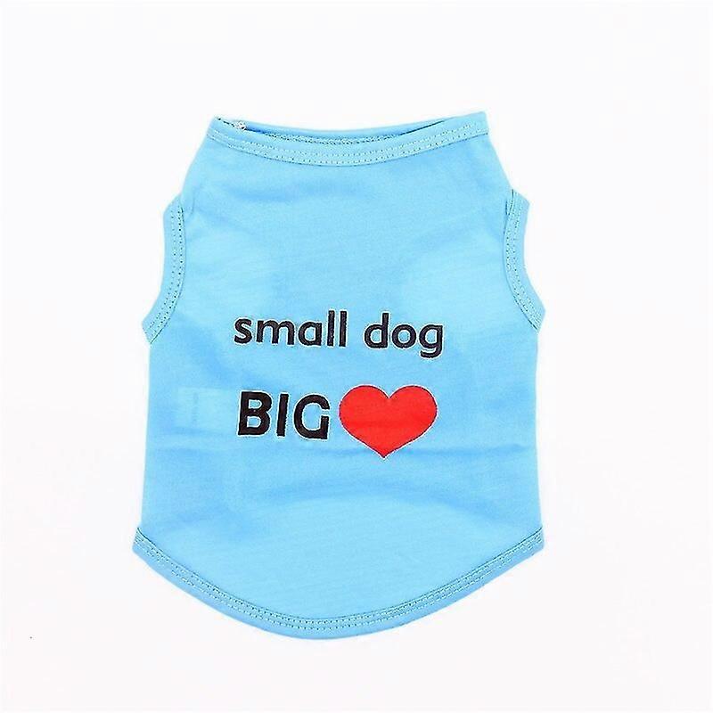 夏の犬の服ペットTシャツかわいいプリント犬ベスト小中犬アクセサリー子犬猫ベスト綿アパレル衣装19