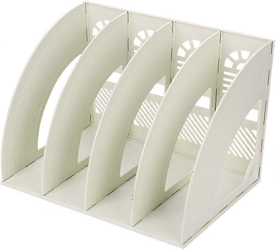 4 Compartments Magazine Holder, Book Storage Shelf File Module Filing Cabinet, Storage Magazine Holder