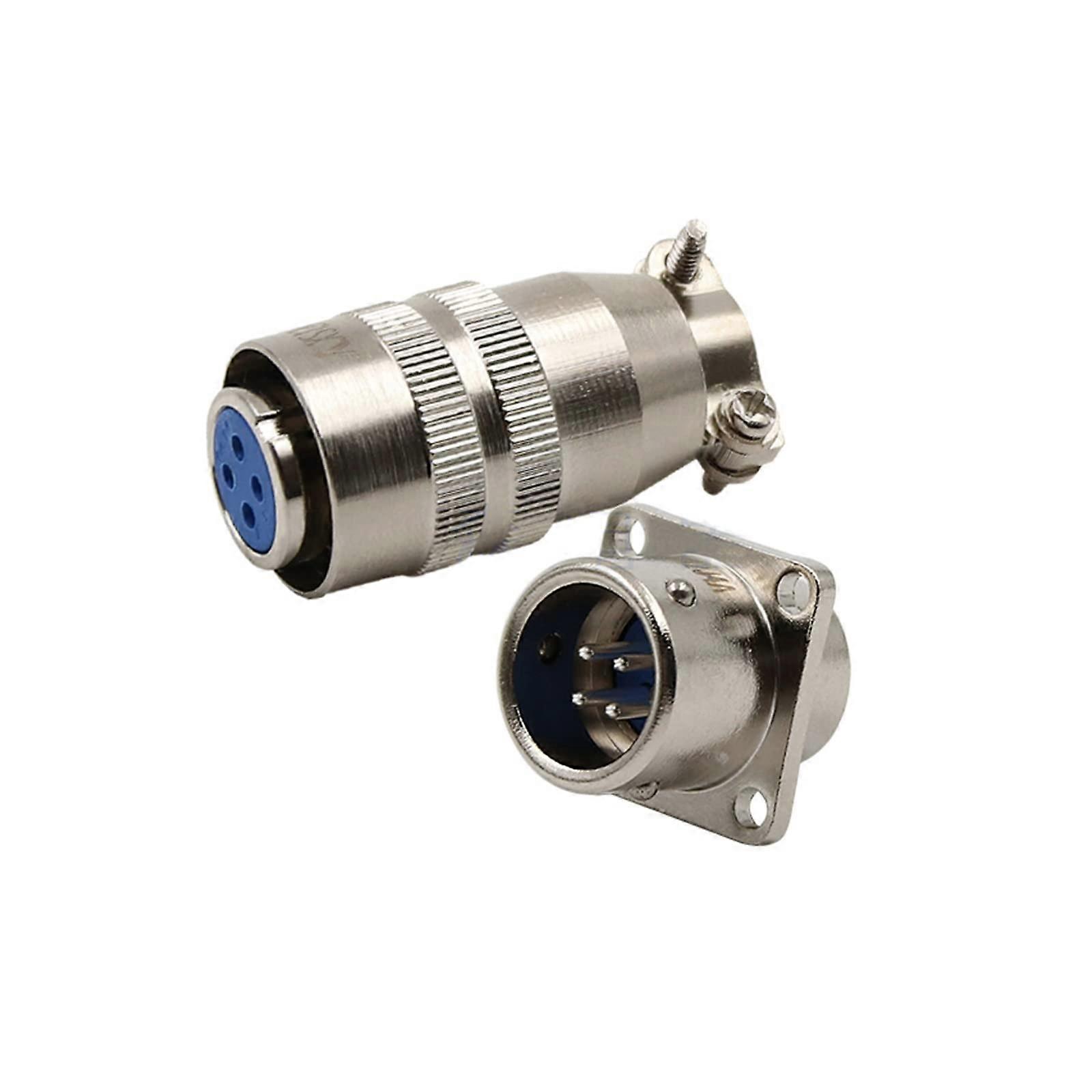 XS12 Industrial Plug And Socket M12 6Pin Power Connector Quick PushPull AntiTheft Aircraft Carrier Style (6Pin Set)