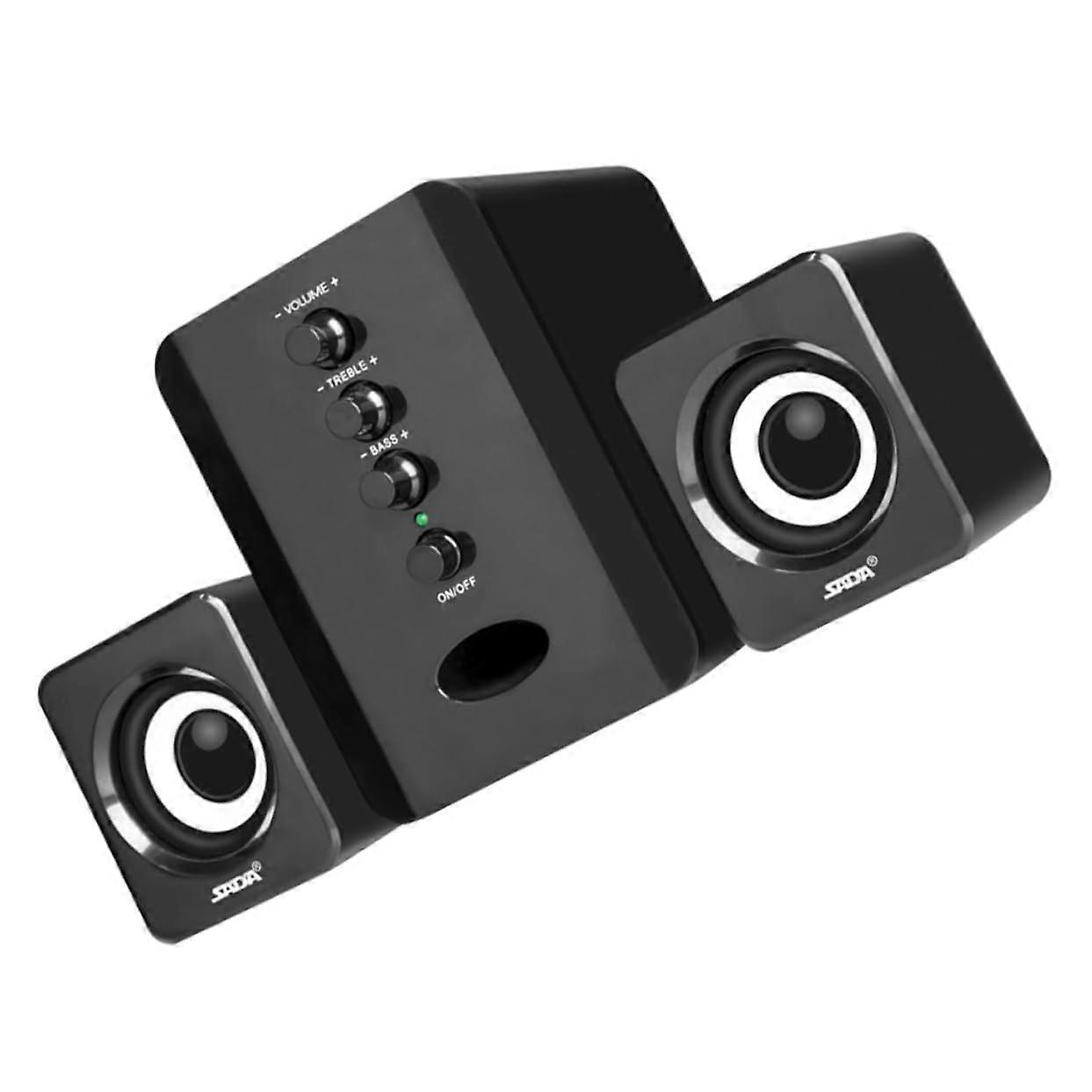 High Definition Stereo Sound Mini Horn Speaker for Desktop Computers and Phones - Compact Design, USB Powered, Portable Accessory