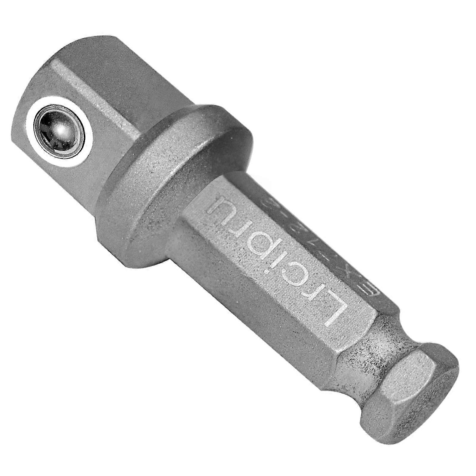 7/16 Hex to 1/2 Square Socket Adapter Drive Converter with Ball Spring Retainer for 7/16 Inch Impact Driver