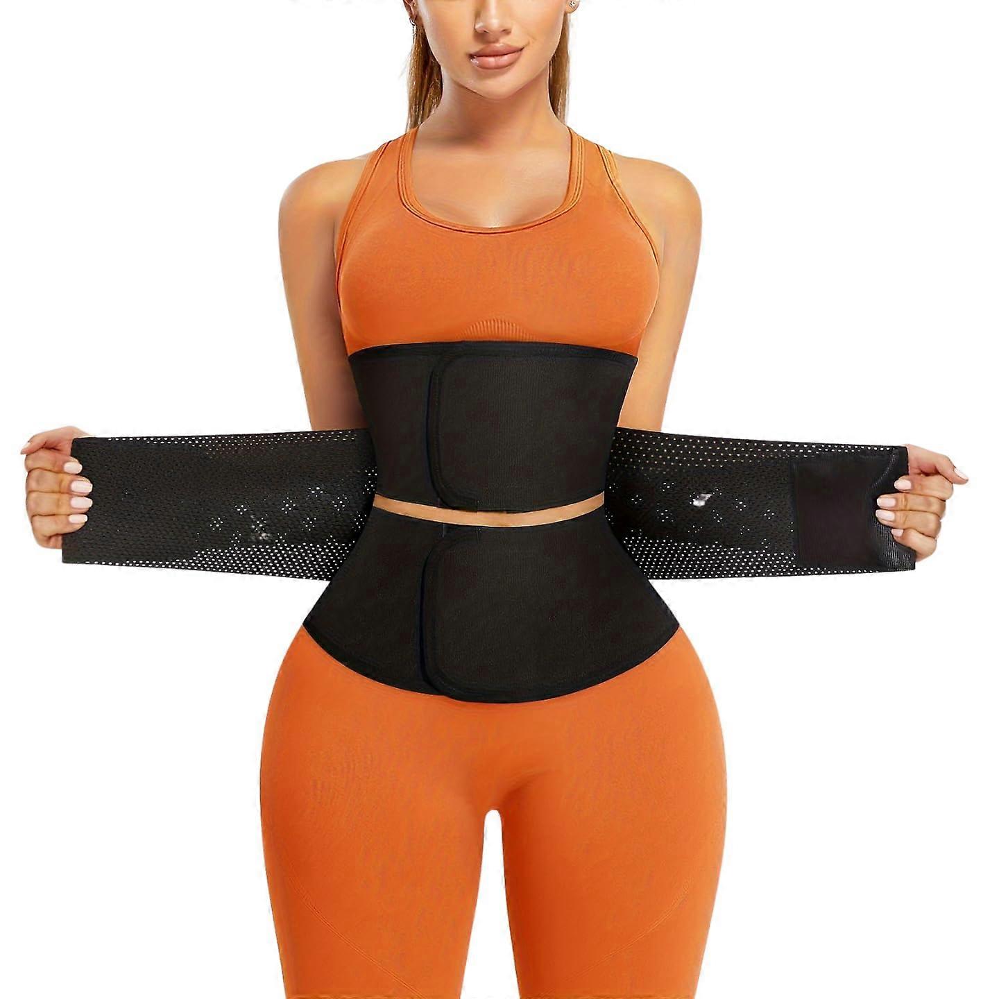 Postpartum Belly Band Abdominal Binder For C-Section Recovery And Back Support Large Black
