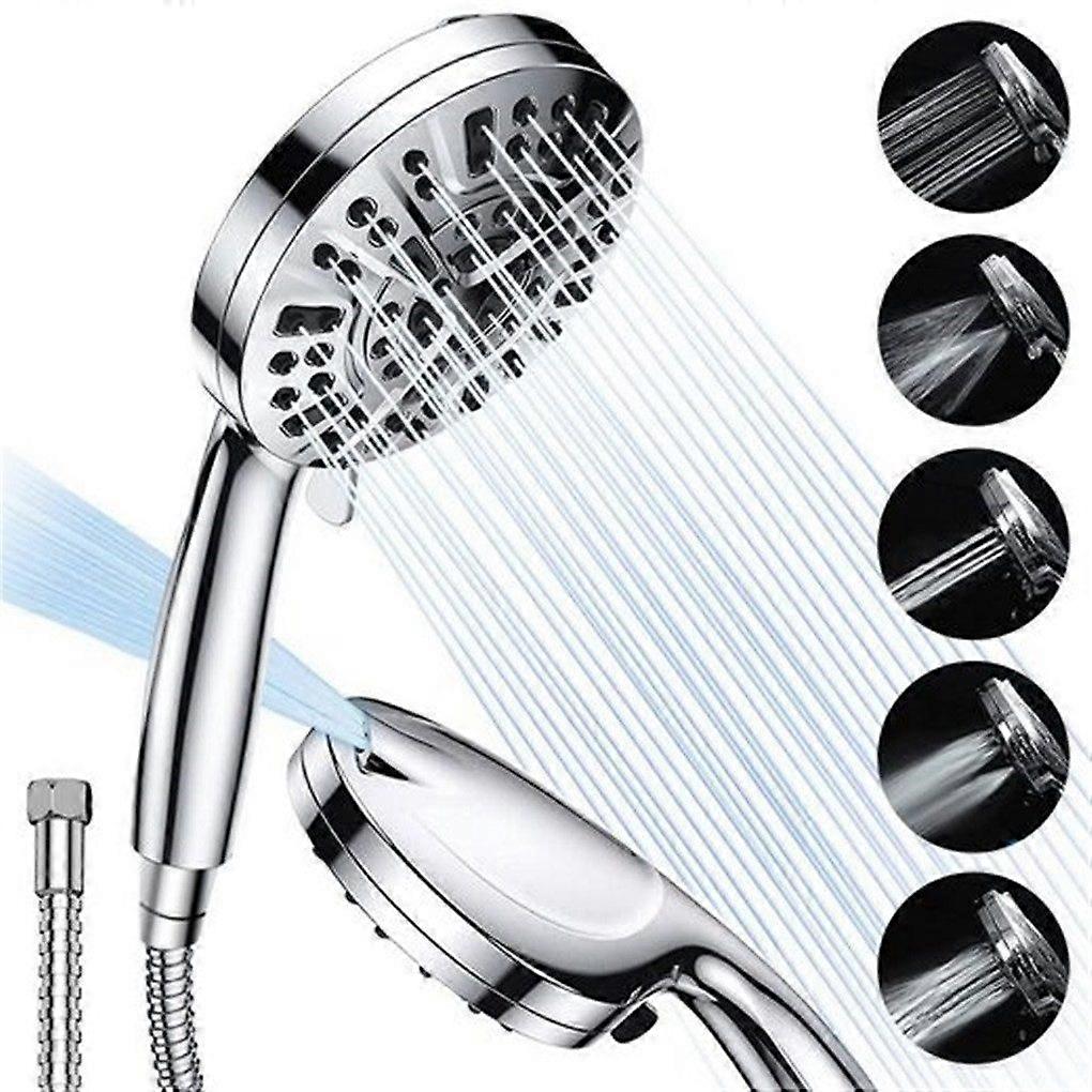 10-Function Hand Shower, Shower Head with Hose 1.5M+Bracket, Modern Bathroom Essential