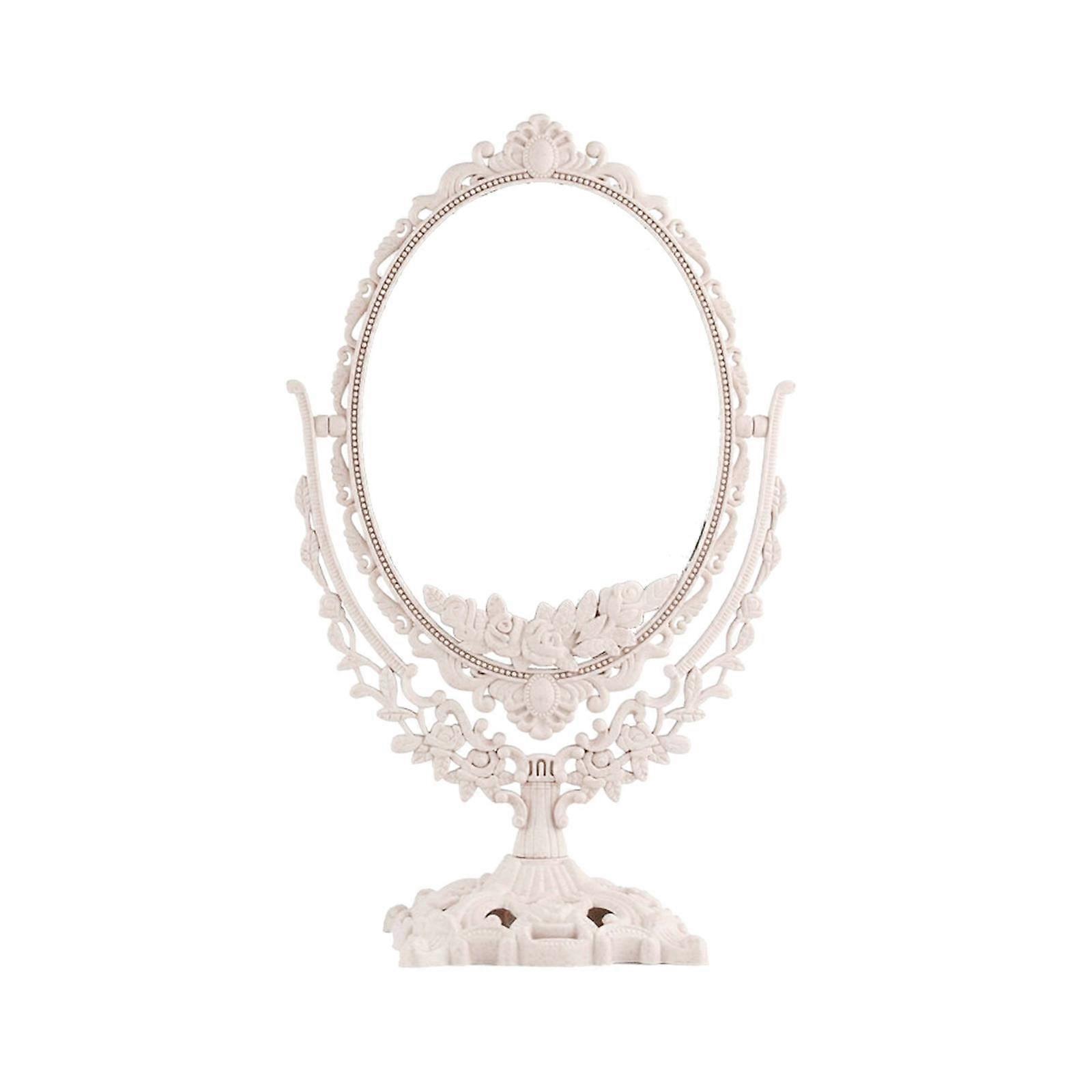 Tabletop Makeup Mirror Portable Vintage for Desktop Dressing Table Bathroom