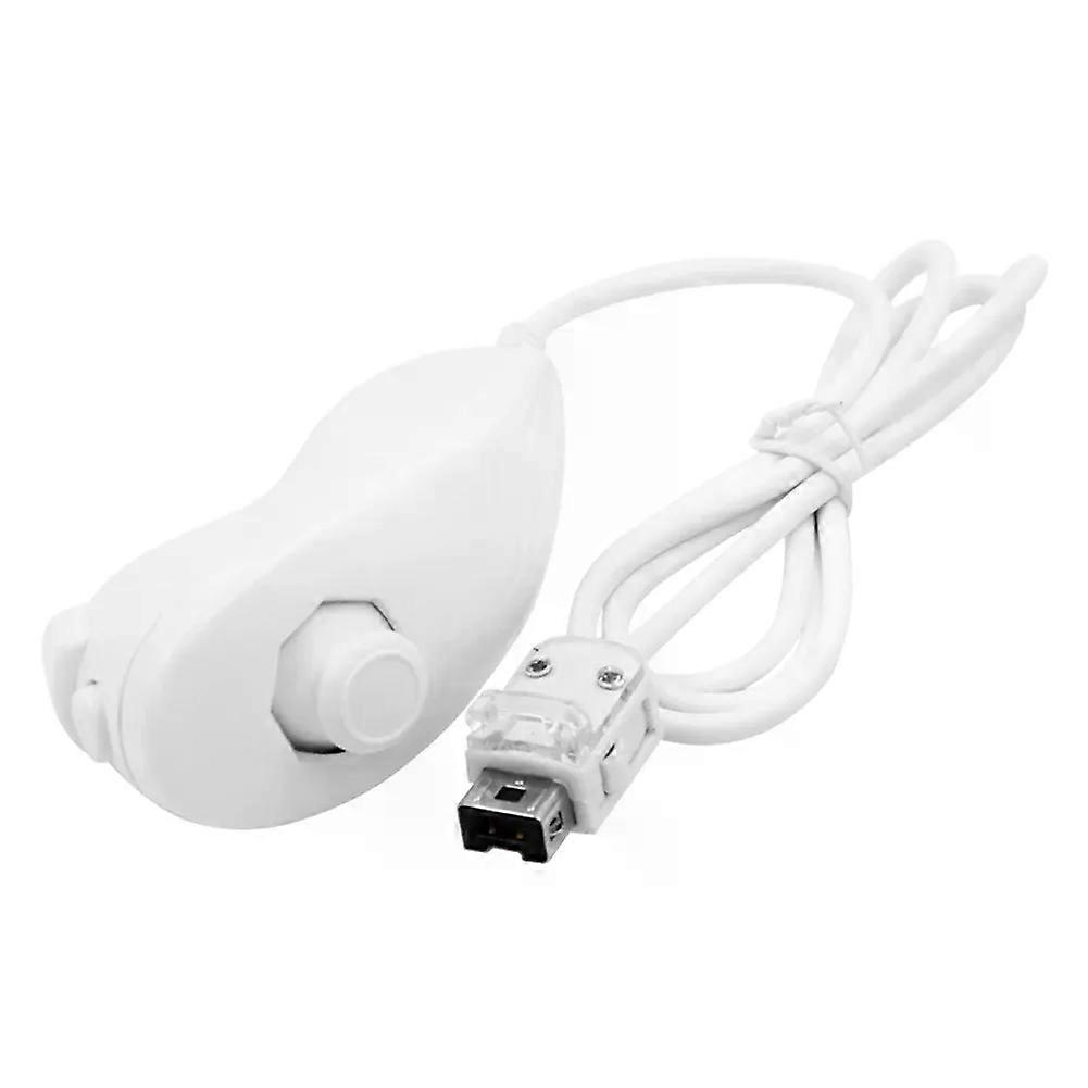 compatible for Wii Game Controller Nunchuck Hand Curved Game Handle Controller Joystick compatible for Wii/Wii U Gamepad Accessories