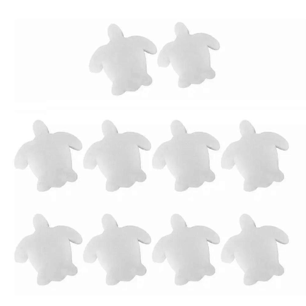 10pcs Pool Filter Sponge High Efficiency Oil-absorbing Cotton Sponge Tortoise Shape Design (White)