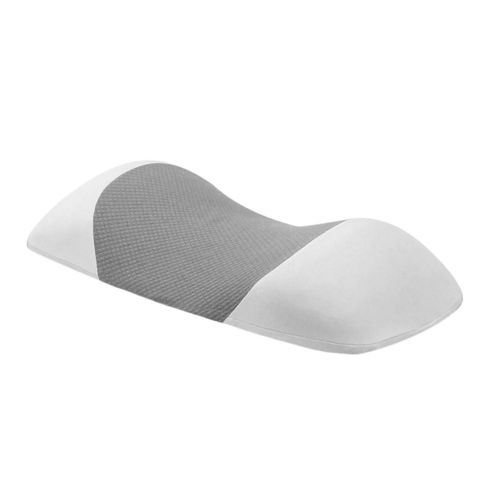 Comfortable Memory Foam Lumbar Cushion Car Seating Pad for Students and Professional in Various Seating Environment  Light Grey