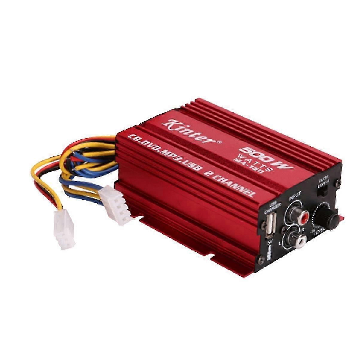 KINTER Car Audio Amplifier 12V Cable 2 Channels