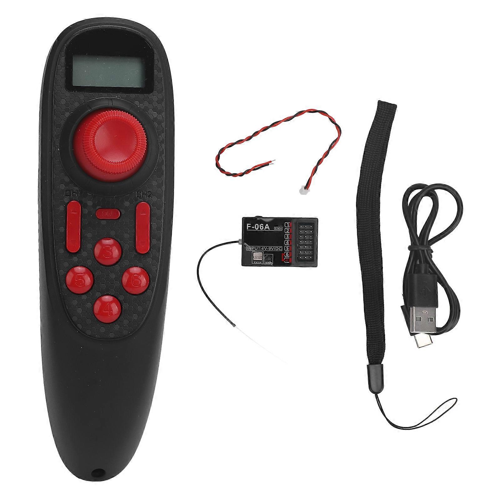 RC Transmitter with Receiver 2.4G 6 Channels Dual Motor Fixed Speed Cruising Waterproof Remote Controller for RC Boat Underwater Propellers