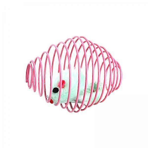 2xStretchable Cat Toy, Rolling Cats Ball, Colorful Playful Coils Spring Toy