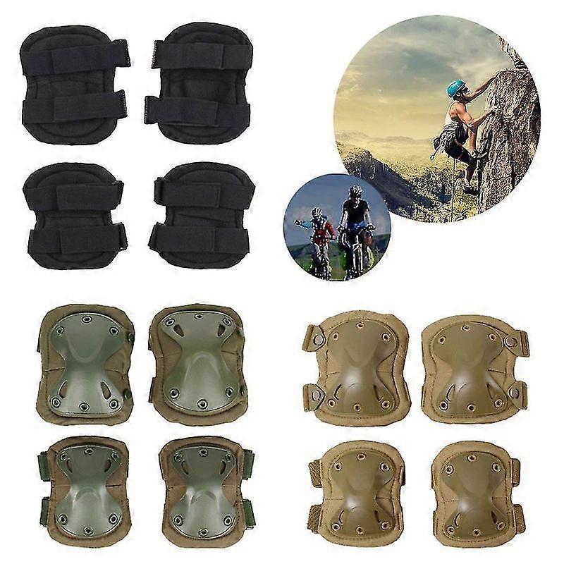 Lebanghui Military Tactical Knee & Elbow Pads Set Anti-impact Hunting Paintball Shooting Protective Knee Pads Support