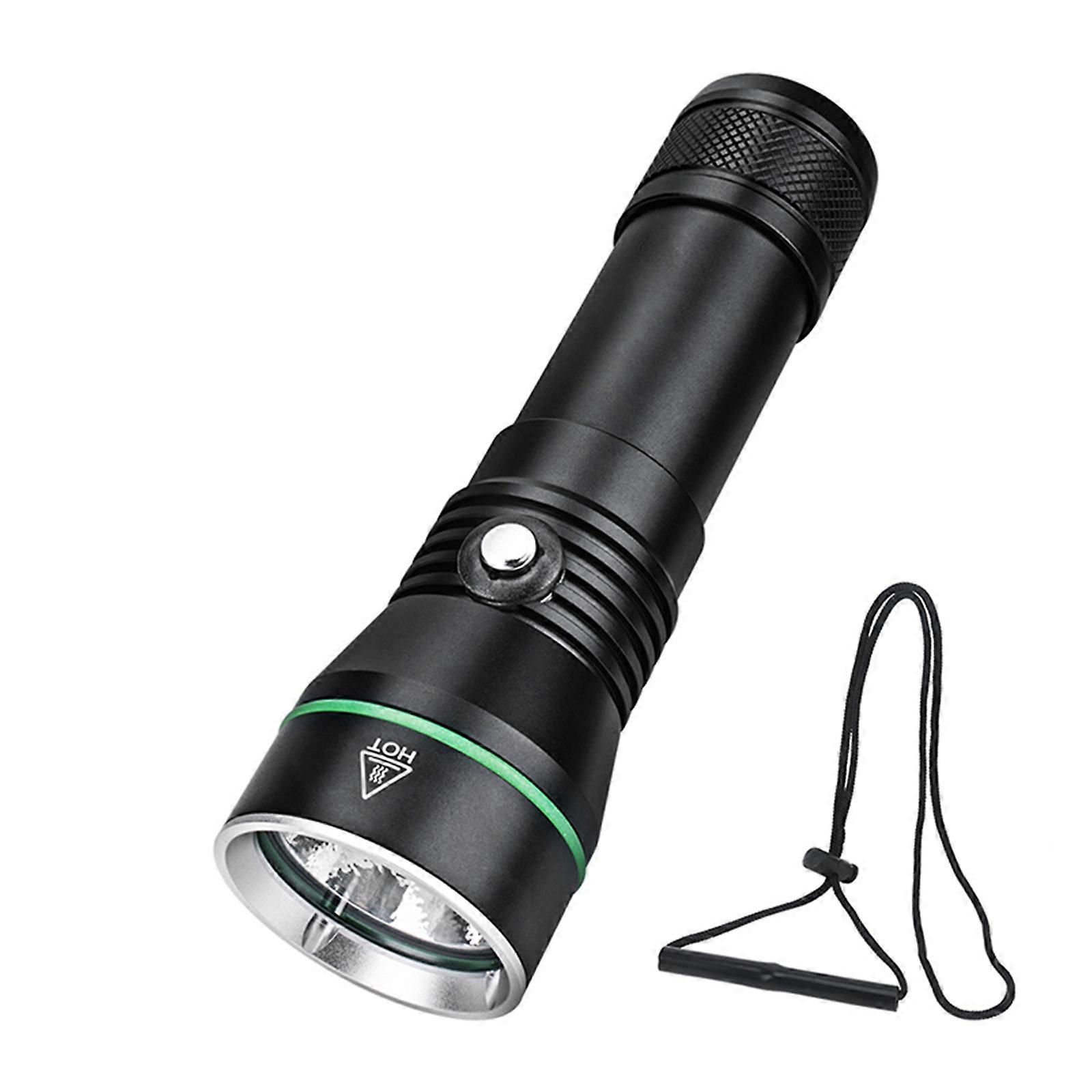 Multifuntional Underwater Torchs LED Dive Light Waterproof Aluminum Alloy Torchs Underwater Light for Outdoor Enthusiasts Multicolor