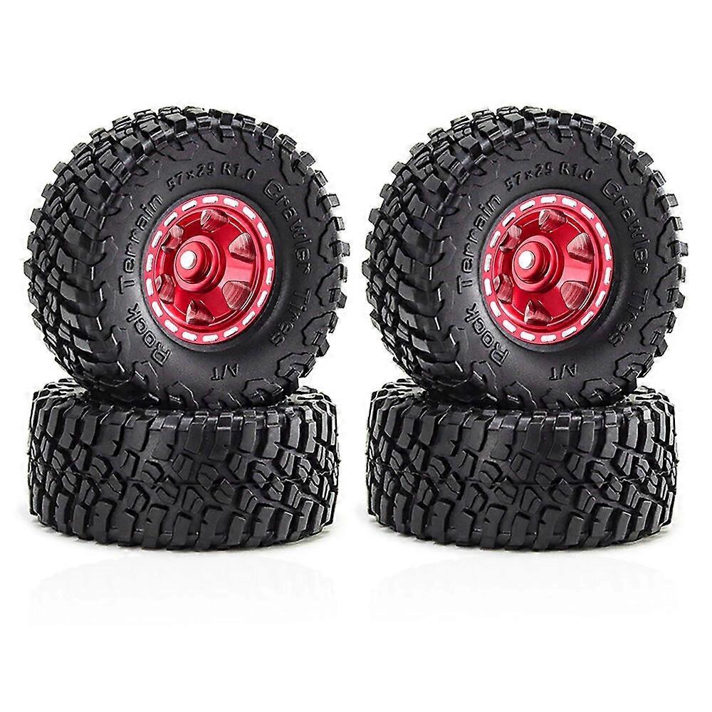 4PCS 1.0 Inch Aluminum Alloy Tire Spare Parts for SCX24 TRX4M-W185 RC Climbing Car Vehicle Models Ac