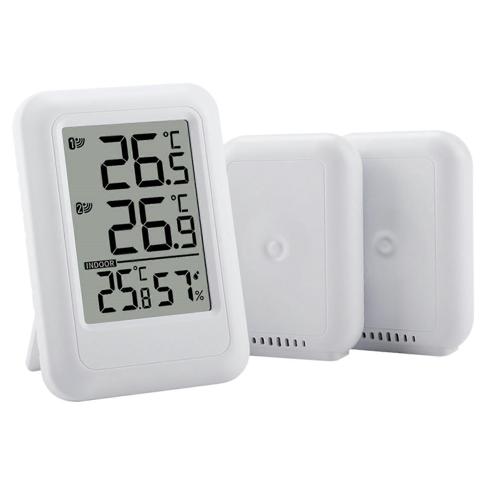 Digital Indoor Outdoor Thermomete Wireless Humidity Temperature Meter Temperature Humidity Gauge with 2 Sensors